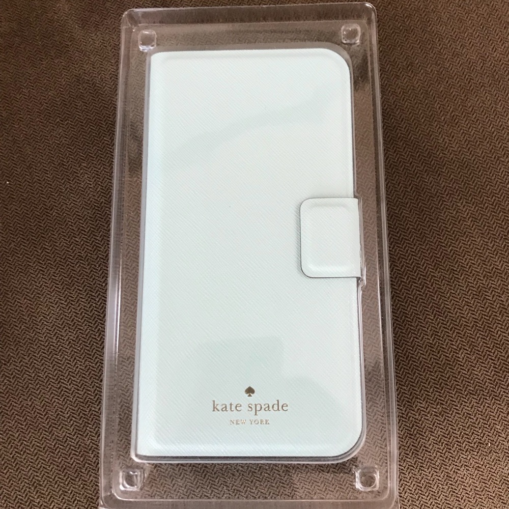 Kate Spade Blue leather wrap folio iPhone case